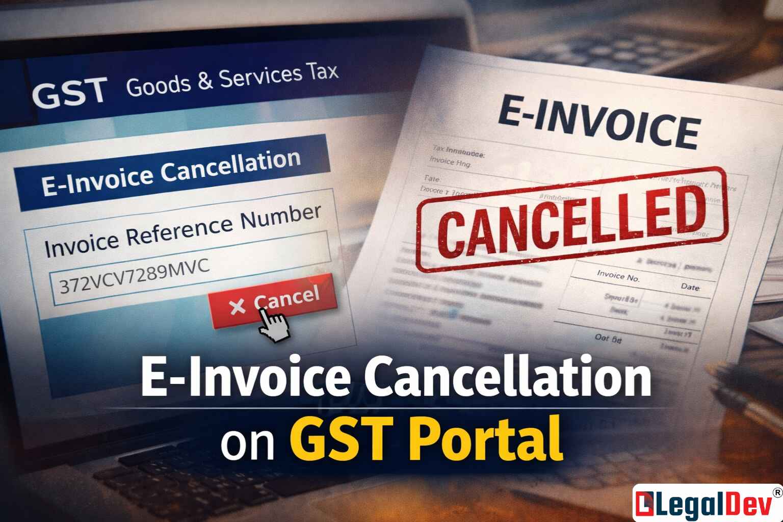 Cancel e-Invoice on GST Portal